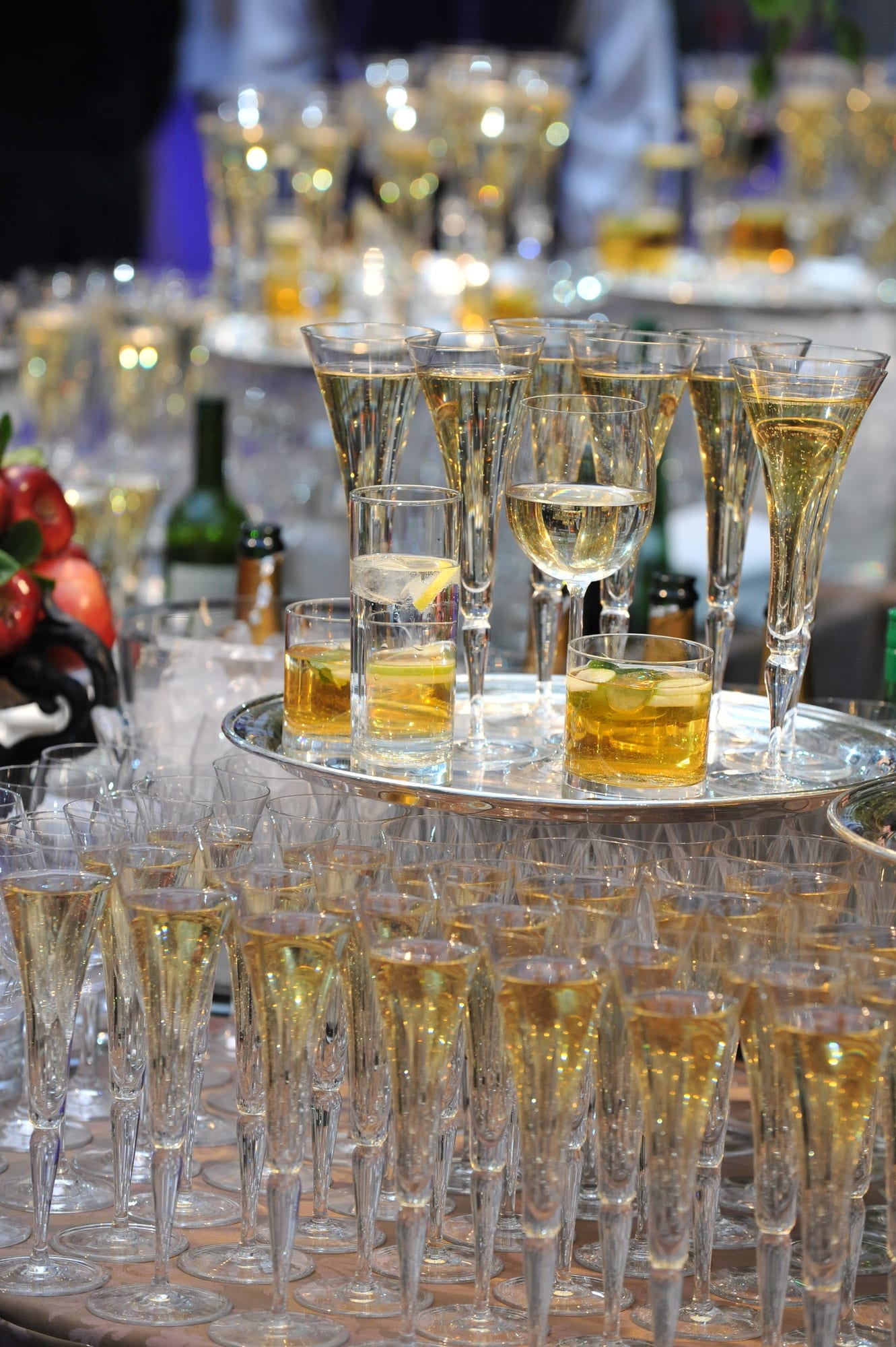 A champagne tower