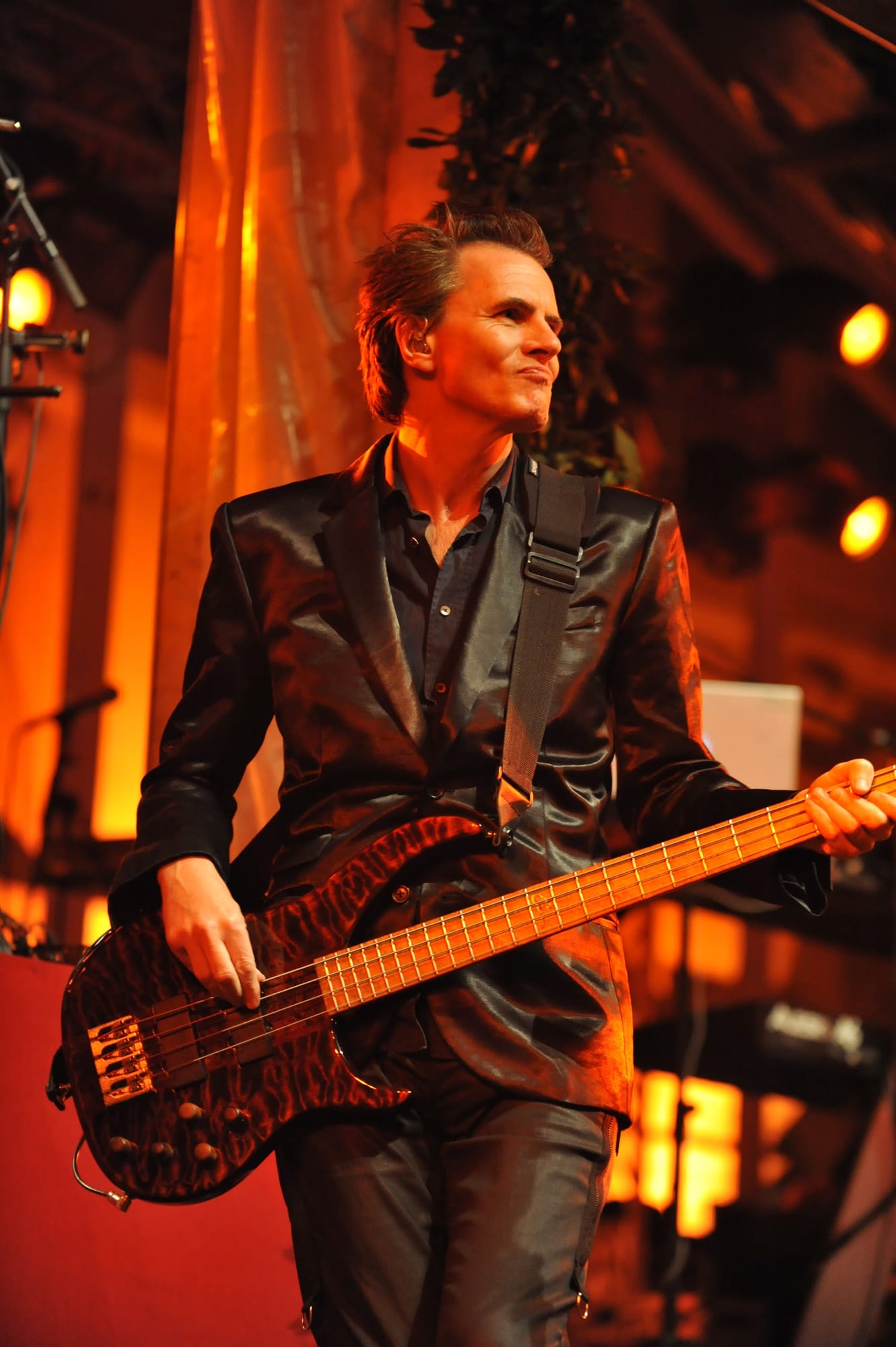 Duran Duran on stage in the glass tent