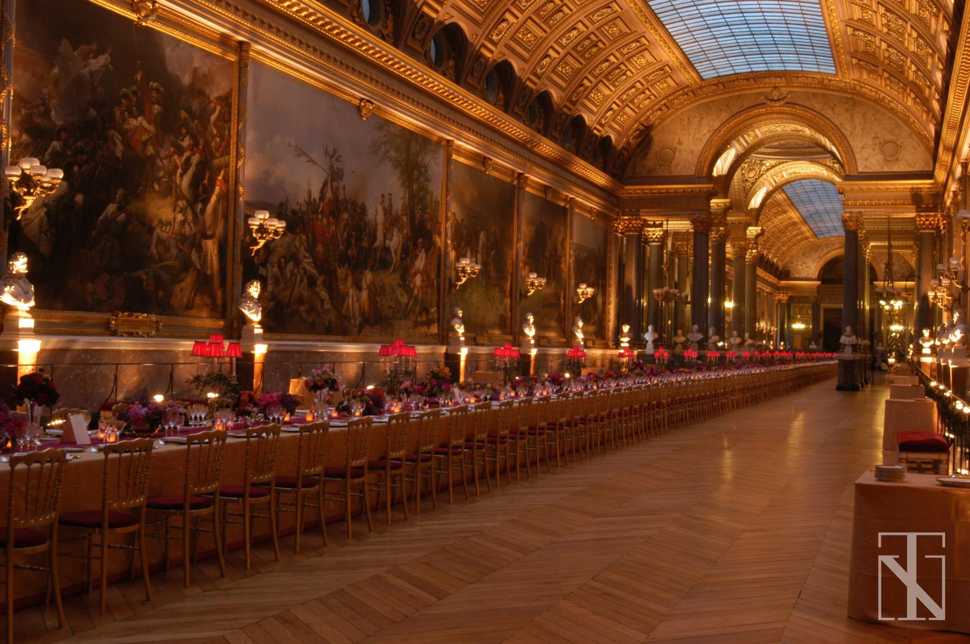 A dinner at the Palace of Versailles